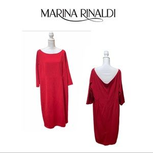 Vintage Marina Rinaldi Made Italy Red Tunic Dress